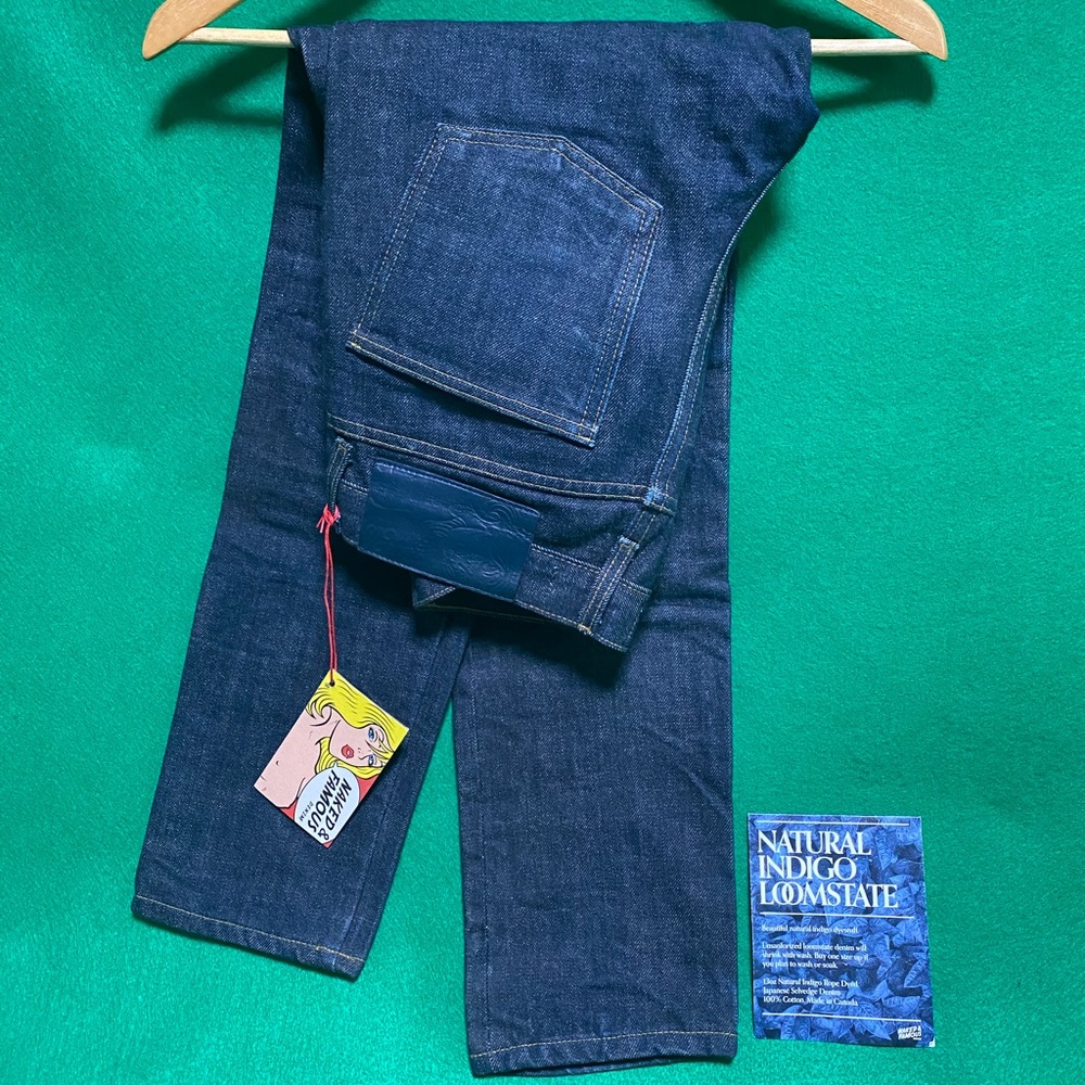 Naked & Famous Raw Natural Indigo Loomstate Jeans super guy fit